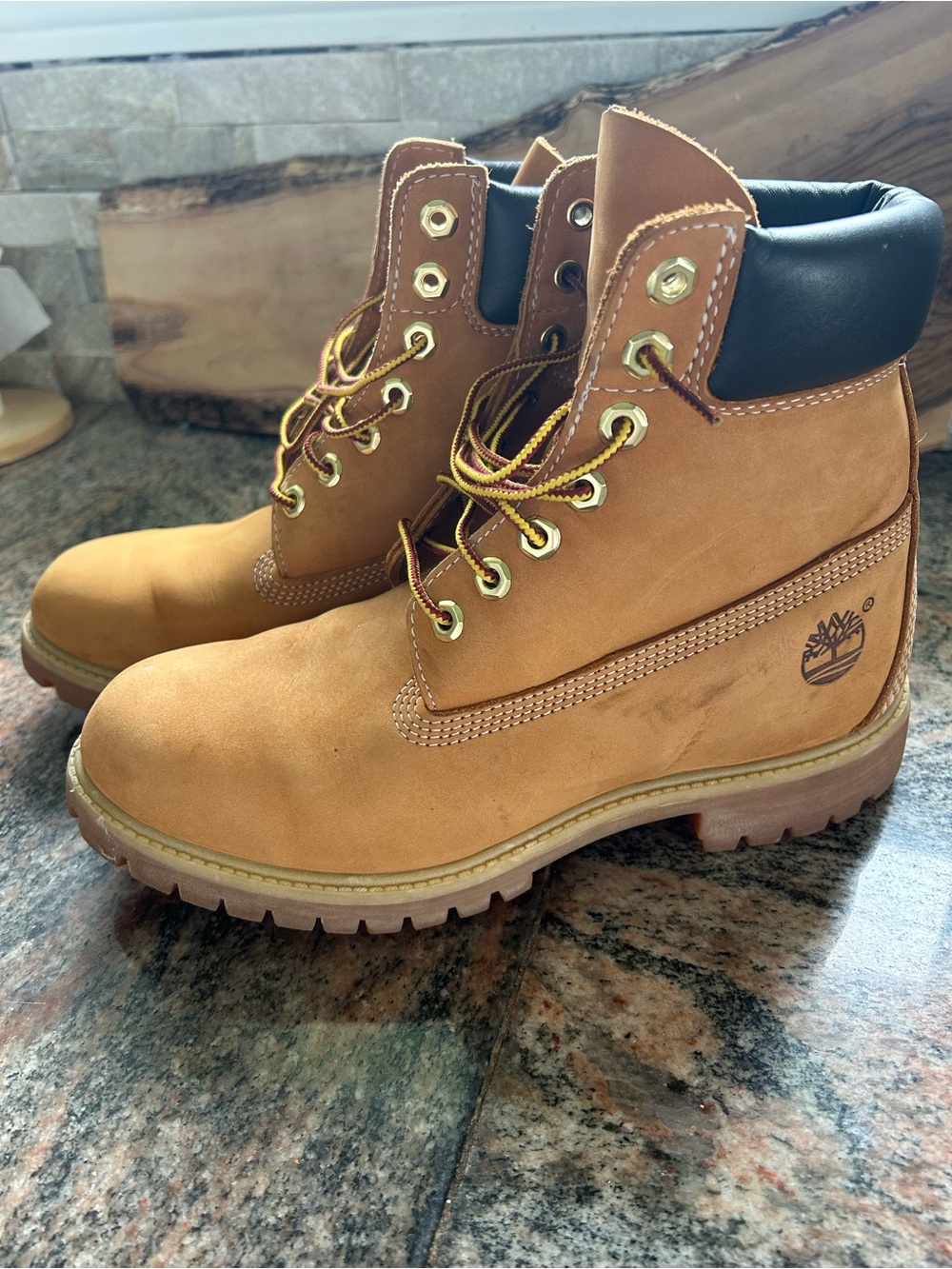 Timberland Premium 6 inch Waterproof in Wheat Nubuck Leather